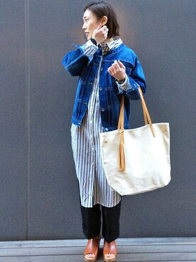 「LBC（エルビーシー）のアイテム（ブルゾン）」を使った、inoueさん（レディース・154cm）の冬コーディネート