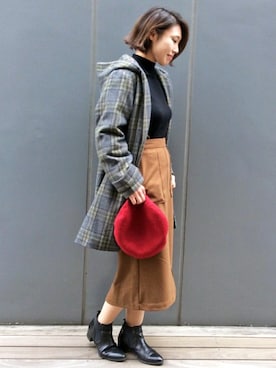 「LBC（エルビーシー）のアイテム（その他アウター）」を使った、inoueさん（レディース・154cm）の冬コーディネート