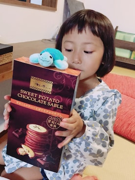 「Birthday（バースデイ）のアイテム（シャツ/ブラウス、グレー系）」を使った、♡Ricca♡さん（キッズ・100cm）の秋コーディネート