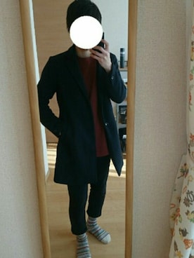 「ダニエルウェリントン」｜「アイテム（スウェット）」を使った、ひろ さん（メンズ・170cm）の冬コーディネート
