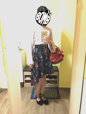 「ATMOSPHERE（アトモスフィア）のアイテム」を使った、KOKONEさん（レディース・168cm）の春コーディネート