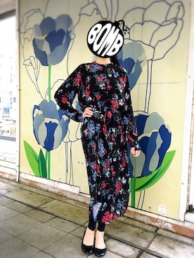 「JEANASIS（ジーナシス）のシャツワンピース/743980 （ワンピース）」を使った、KOKONEさん（レディース・168cm）の春コーディネート