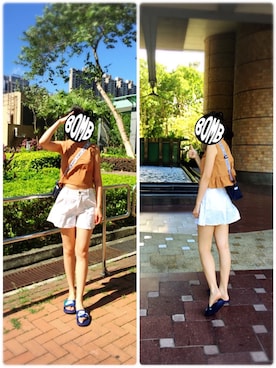 「スボーツミックス」｜「アイテム（サンダル）」を使った、KOKONEさん（レディース・168cm）の夏コーディネート