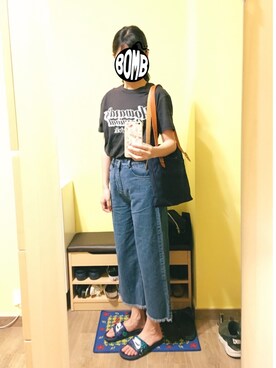 「スボーツミックス」｜「アイテム（サンダル）」を使った、KOKONEさん（レディース・168cm）の秋コーディネート
