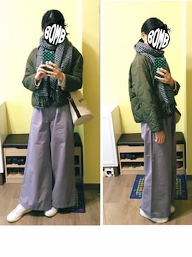 「ハイネックトップス」｜KOKONEさん（レディース・168cm）の冬コーディネート