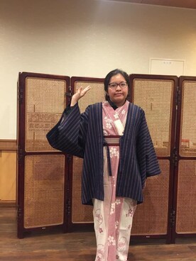 「kimono」｜「アイテム（その他）」を使った、elenaaisyaさん（レディース・150cm）の春コーディネート