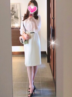 「ANNE KLEIN（アンクライン）のアイテム」を使った、致し方なく課金さん（レディース・157cm）の春コーディネート