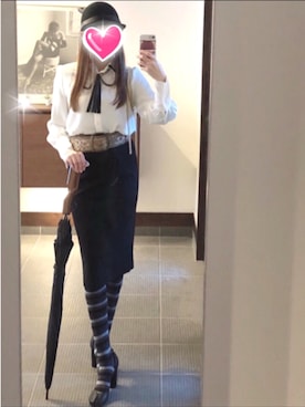 「傘」｜「アイテム（その他）」を使った、致し方なく課金さん（レディース・156cm）の秋コーディネート