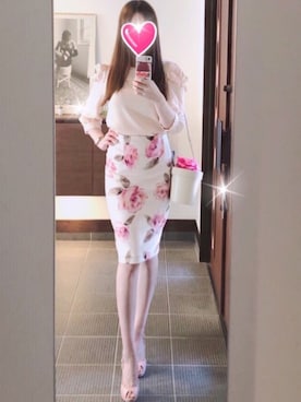 「花柄 スカート」｜致し方なく課金さん（レディース・157cm）の夏コーディネート