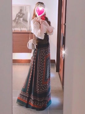 「エスニック」｜「アイテム（財布/小物）」を使った、致し方なく課金さん（レディース・157cm）の春コーディネート