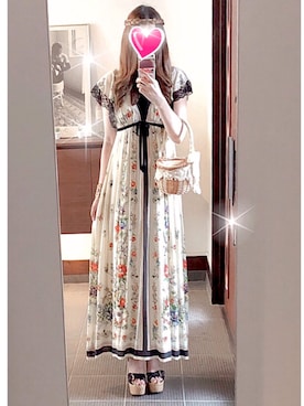 「axes femme（アクシーズファム）のアイテム（かごバッグ）」を使った、致し方なく課金さん（レディース・156cm）の夏コーディネート