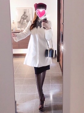 「Honey Salon（ハニーサロン）のアイテム（スカート）」を使った、致し方なく課金さん（レディース・157cm）の冬コーディネート