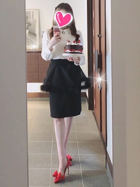 「Honey Salon（ハニーサロン）のアイテム（スカート）」を使った、致し方なく課金さん（レディース・156cm）の春コーディネート