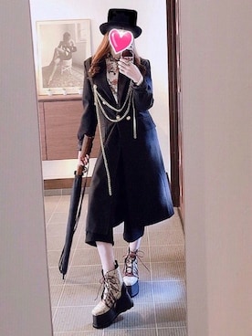 「PAMEO POSE」｜「アイテム（帽子）」を使った、致し方なく課金さん（レディース・157cm）の冬コーディネート