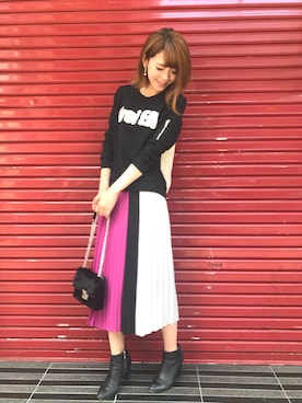 「Frei EA（フレイエア）のアイテム」を使った、minaさん（レディース・166cm）の秋コーディネート