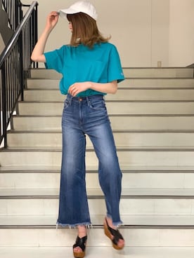 「BIANCA（ビアンカ）のアイテム」を使った、minaさん（レディース・166cm）の夏コーディネート