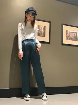 「アイテム（キャスケット）」を使った、minaさん（レディース・166cm・20代）の秋コーディネート