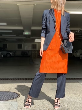 「きれいめスタイル」｜「アイテム（ジャケット/アウター）」を使った、minaさん（レディース・166cm）の春コーディネート