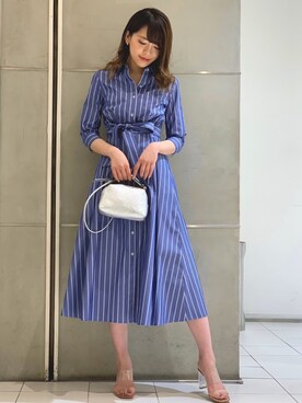 Loveless ラブレス の Loveless Otona Muse ストライプ シャツワンピース ワンピース Wear