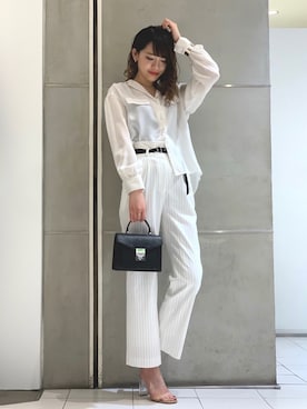 「GUILD PRIME（ギルドプライム）のアイテム（バッグ）」を使った、minaさん（レディース・168cm）の夏コーディネート