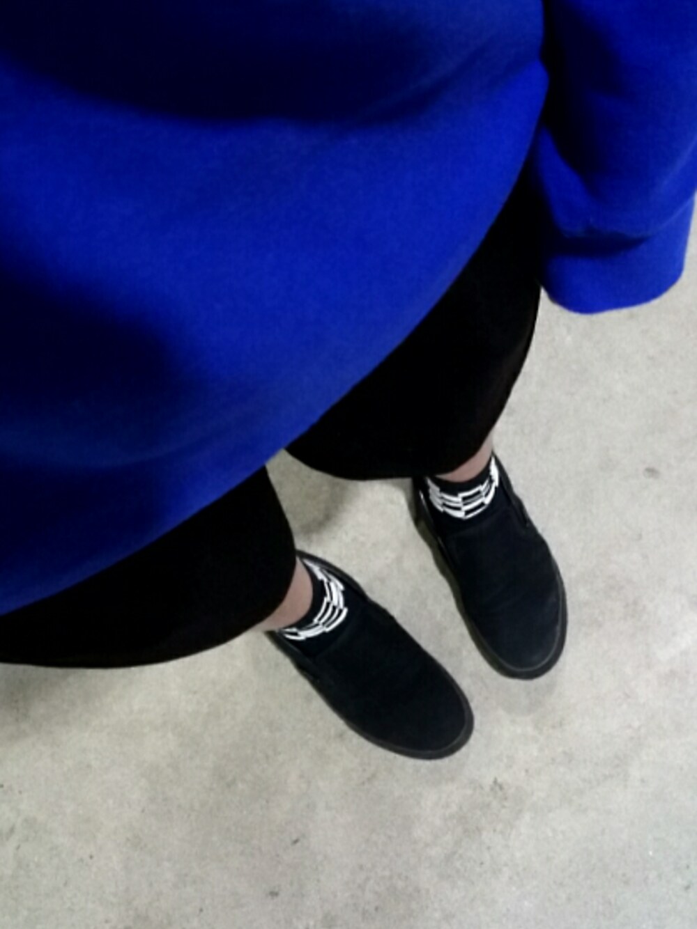 「stussy、stussy women、トレーナー、VANS」｜「Stussy WomenのStussywoman（スウェット、ブルー系）」を使った、seimaaさん（レディース・156cm）の春コーディネートの1枚目の写真