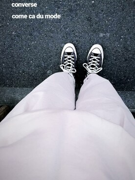 「COMME CA DU MODE（コムサデモード）のアイテム（スウェット）」を使った、seimaaさん（レディース・156cm）の春コーディネート