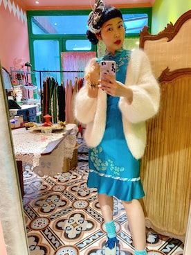 「REMIX（リミックス）のアイテム」を使った、ThumbPeak拇指山大商店さん（レディース・158cm）の秋コーディネート