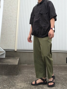 「niko and...（ニコアンド）のアイテム（チノパンツ）」を使った、yuさん（メンズ・176cm）の夏コーディネート
