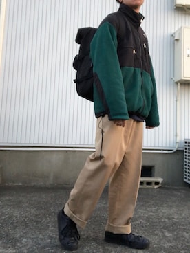 「Manhattan Portage（マンハッタンポーテージ）のSilvercup Backpack　-シルバーカップ バックパック-（バックパック/リュック）」を使った、yuさん（メンズ・176cm）の冬コーディネート