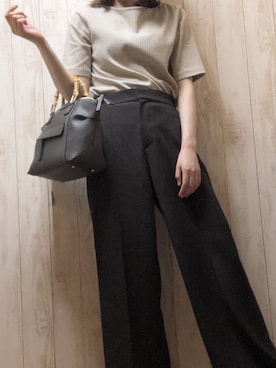 「passage mignon/flaneur（パサージュミニョンフラヌール）のアイテム（バッグ）」を使った、あさん（レディース・163cm）の秋コーディネート