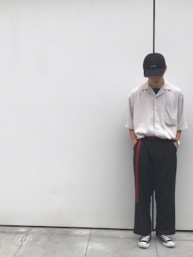 「CLANE（クラネ）のアイテム（キャップ）」を使った、yusakuさん（メンズ・173cm）の夏コーディネート