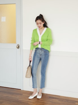 「model」｜「アイテム（ジャケット/アウター）」を使った、ANWAIIさん（レディース・165cm）の春コーディネート