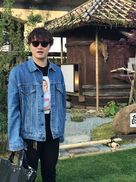 「HUGO BOSS（ヒューゴボス）のアイテム（デニムパンツ）」を使った、Keisuke さん（メンズ・170cm）の春コーディネート