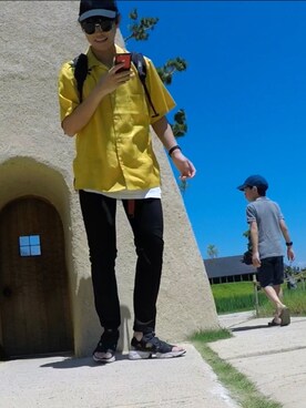 「BEN DAVIS（ベンデイビス）のアイテム（バックパック/リュック）」を使った、けーごさん（メンズ・174cm）の夏コーディネート