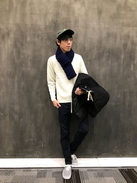 「ユニオンステーション」｜「アイテム（ダウンジャケット/コート）」を使った、太田さん（メンズ・172cm）の冬コーディネート