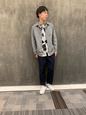 「アイテム（カバーオール）」を使った、太田さん（メンズ・172cm・20代）の春コーディネート