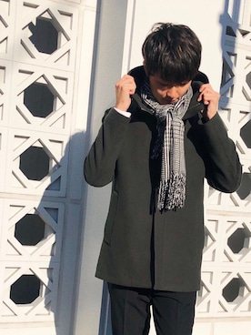 「メルトン」｜「アイテム（ブルゾン）」を使った、太田さん（メンズ・172cm）の秋コーディネート