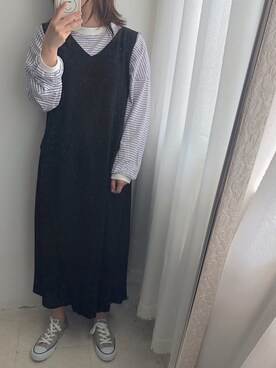 「盐系风格」｜「アイテム（ワンピース/ドレス）」を使った、raichixさん（レディース・163cm）の夏コーディネート