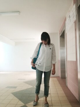 「H&M（エイチ・アンド・エム）のアイテム（シューズ）」を使った、mao'maoさん（レディース・165cm）の春コーディネート