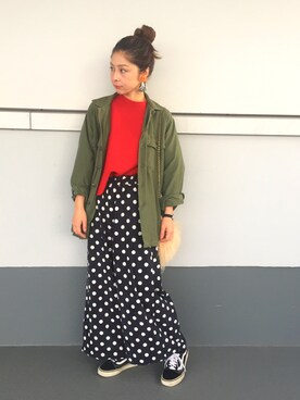 「アイテム（ピアス（両耳用））」を使った、mikiviciousさん（レディース・162cm・30代）の秋コーディネート