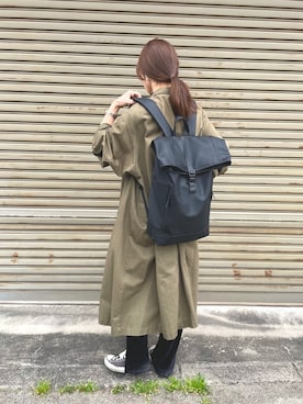 「PUBLUX（パブリュクス）のアイテム（トレンチコート）」を使った、mikiviciousさん（レディース・162cm）の春コーディネート