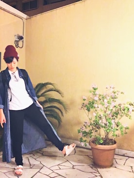 「UNIQLO（ユニクロ）のWOMEN ウルトラストレッチジーンズ（デニムパンツ）」を使った、   茜 *・゜ さん（レディース・159cm）の春コーディネート