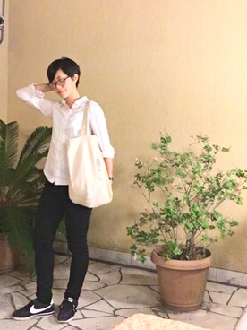 「UNIQLO（ユニクロ）のWOMEN ウルトラストレッチジーンズ（デニムパンツ）」を使った、   茜 *・゜ さん（レディース・159cm）の春コーディネート