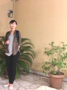 「UNIQLO（ユニクロ）のWOMEN ウルトラストレッチジーンズ（デニムパンツ）」を使った、   茜 *・゜ さん（レディース・159cm）の春コーディネート