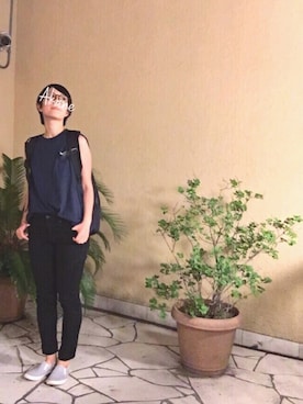 「GRAVIS（グラヴィス）のアイテム（バッグ）」を使った、   茜 *・゜ さん（レディース・159cm）の夏コーディネート