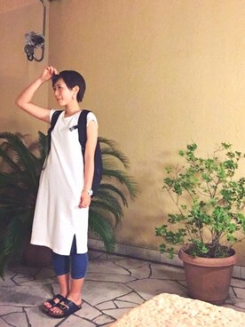 「GRAVIS（グラヴィス）のアイテム（バッグ）」を使った、   茜 *・゜ さん（レディース・159cm）の夏コーディネート