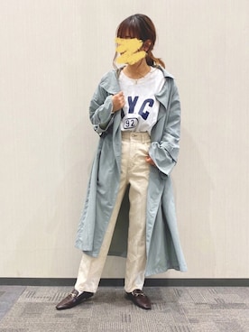 「いいね&フォロー よろしくお願いします☺︎」｜「アイテム（トレンチコート）」を使った、m♡さん（レディース・162cm）の冬コーディネート