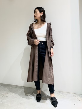 「PAGEBOY（ページボーイ）のアイテム（シャツワンピース）」を使った、くろみみさん（レディース・162cm）の夏コーディネート