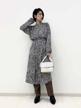 「PAGEBOY（ページボーイ）のハクミニショルダーBAG（ショルダーバッグ）」を使った、くろみみさん（レディース・162cm）の秋コーディネート