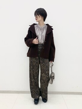 「PAGEBOY（ページボーイ）のハクミニショルダーBAG（ショルダーバッグ）」を使った、くろみみさん（レディース・162cm）の秋コーディネート